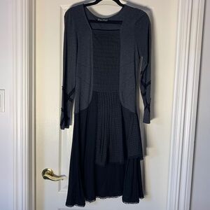 Mango Tango Long Dress – Arty‎ Bi-Material Design – Size Small